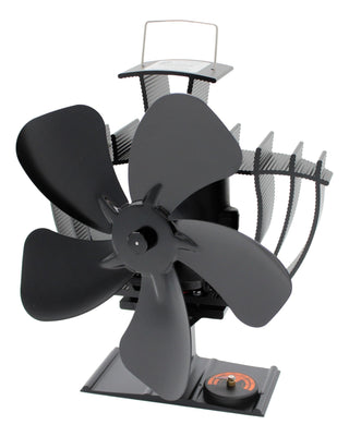 Oscillating Wood Stove Fan, 5-Blade Heat-Powered